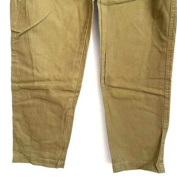 NEW Dusty Olive Stone Wash Paper Bag Pants US M - Picture 5 of 9